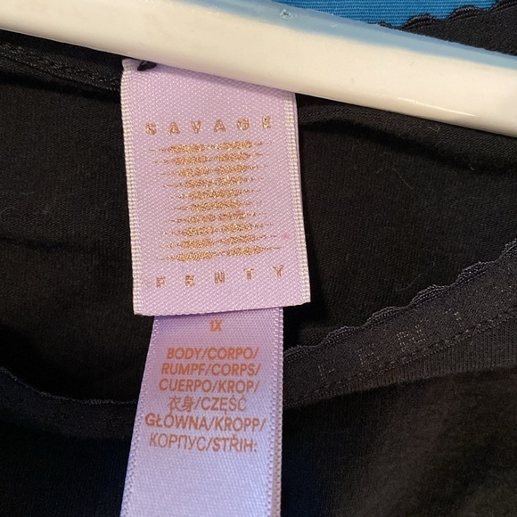 Savage X Fenty SPORTS BRA - CROP TEE SPORTS BRA - shirt BLACK 1X - Picture 8 of 12